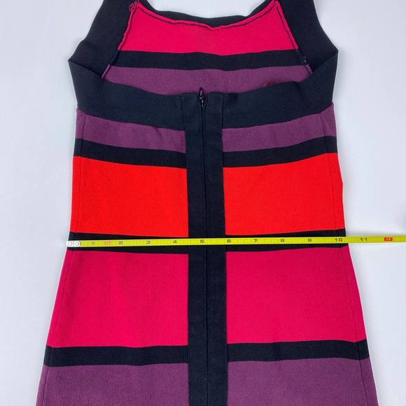 Express Color Block Striped Bodycon Multicolor Dress Size XS - Picture 9 of 11